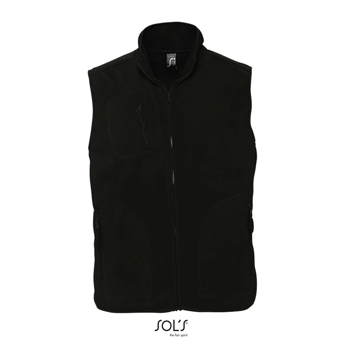 Gilet polaire publicitaire sans manches unisexe NORWAY Noir 1